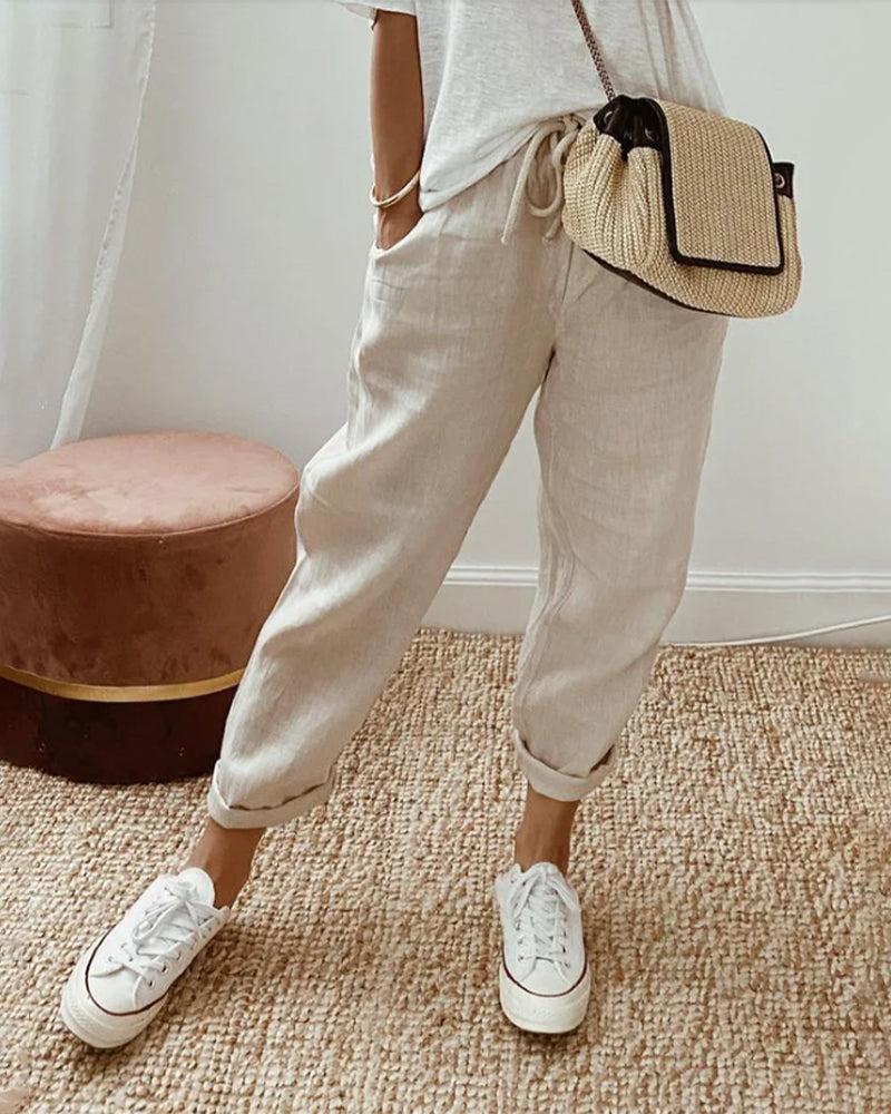 Ariële™ | Sleek Linen Trousers