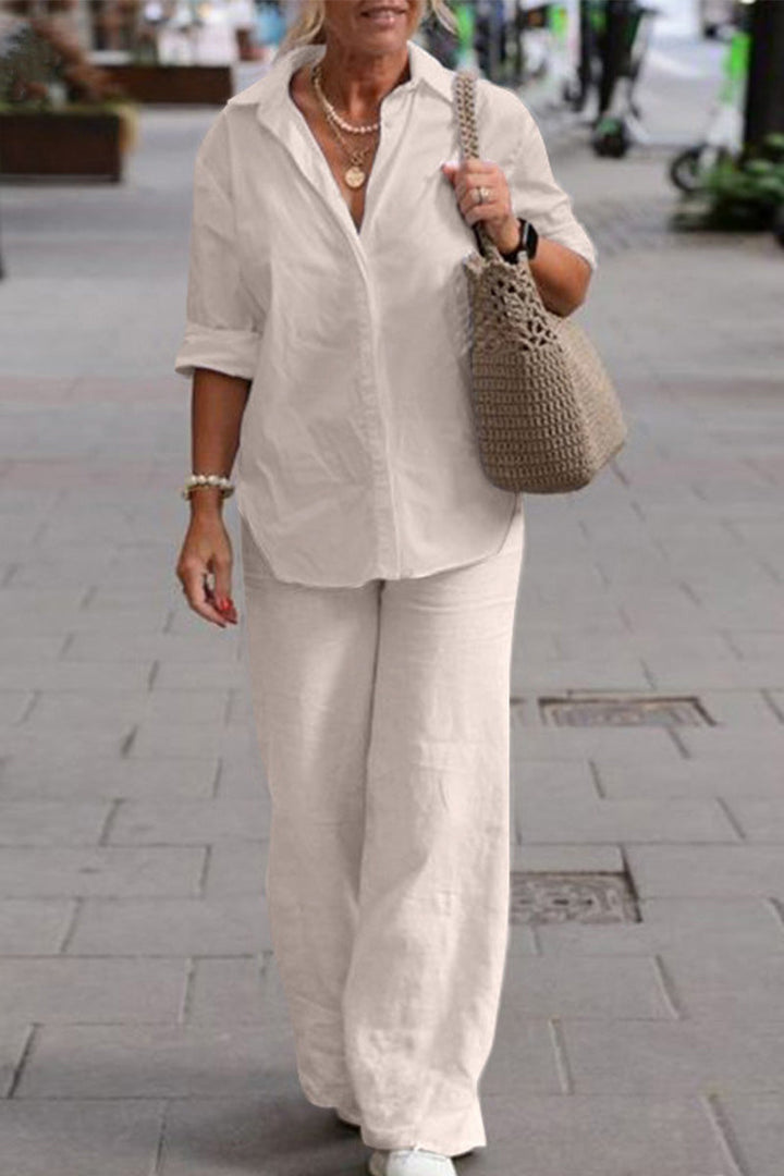 Judy™| Relaxed Shirt & Trousers Two-Piece Set