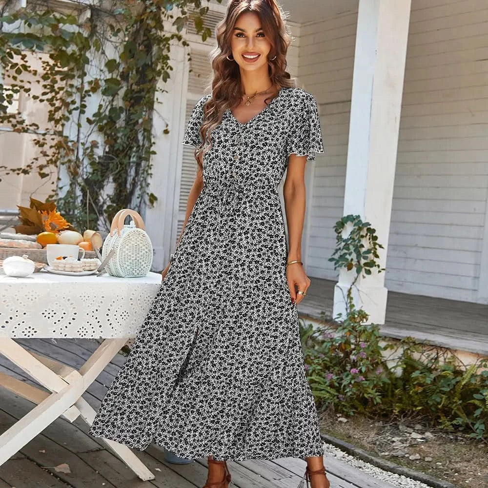 Moudi™ | Chic Tummy Covering Maxi Dress