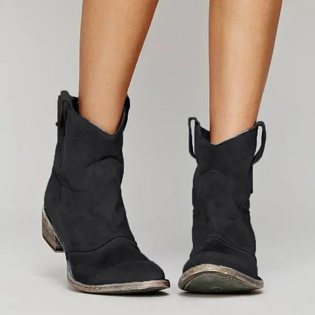 Evie™ | Vintage Cowboy Ankle Boots