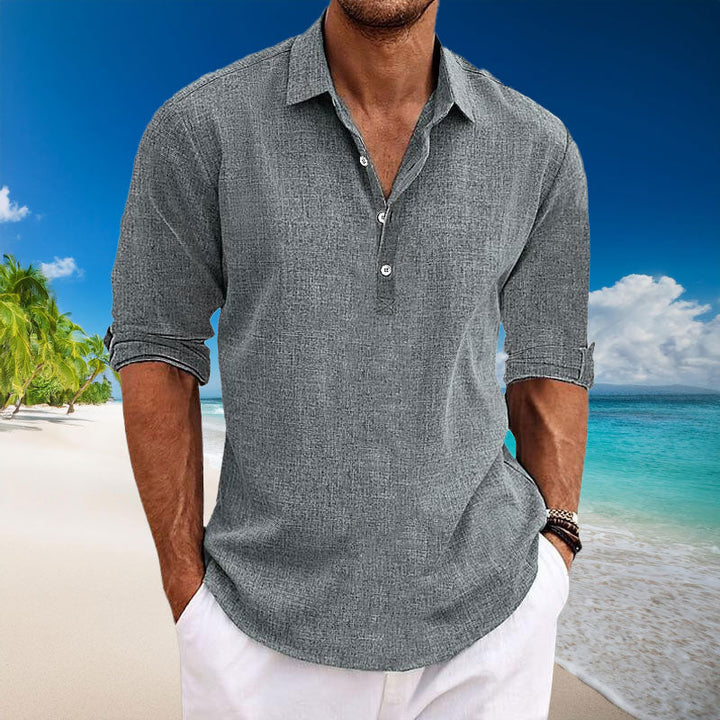 Maximiliano™ | Casual Linen Long Sleeve Shirt