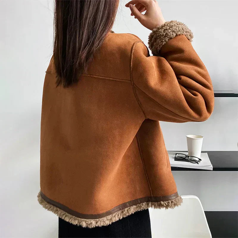 Kayana™ | Genuine Sheepskin Buttoned Jacket