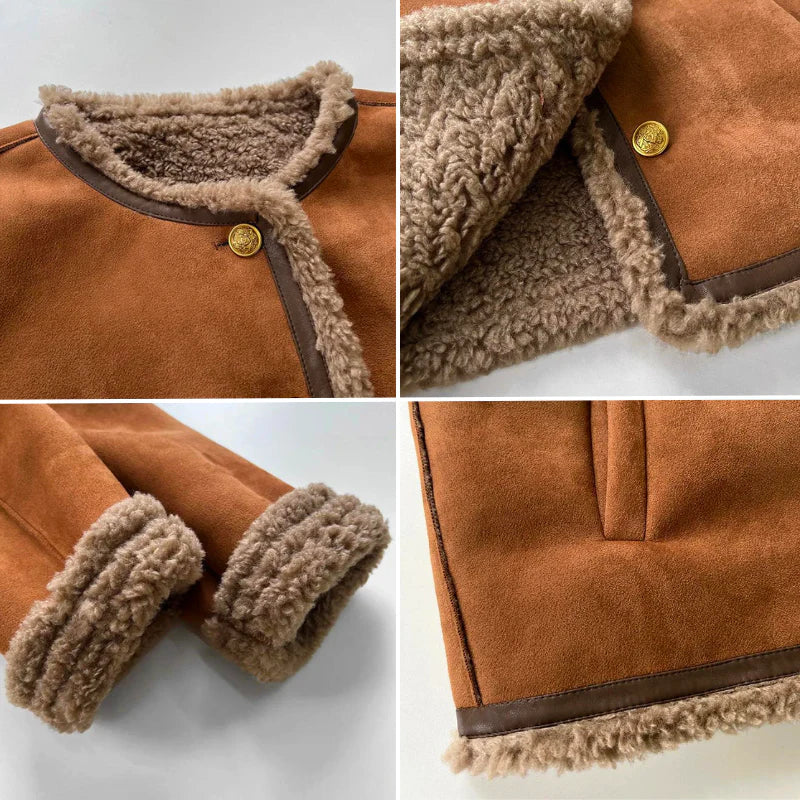 Kayana™ | Genuine Sheepskin Buttoned Jacket