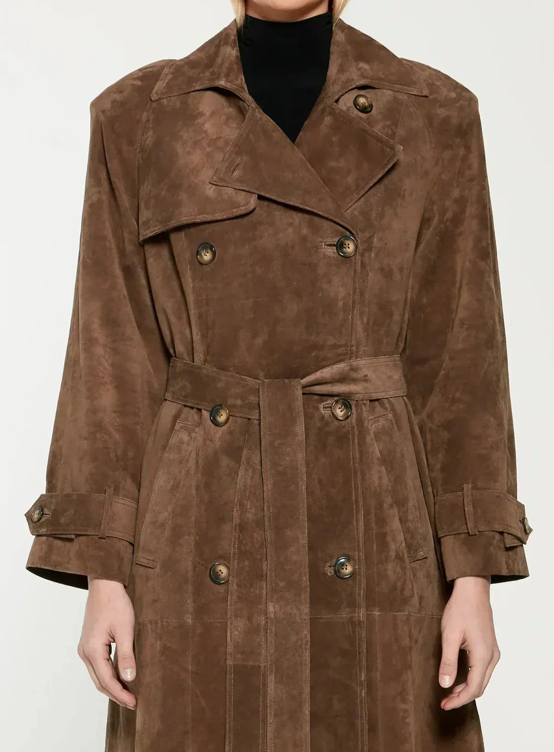 Victoria™ | Luxe Suede Trench Coat