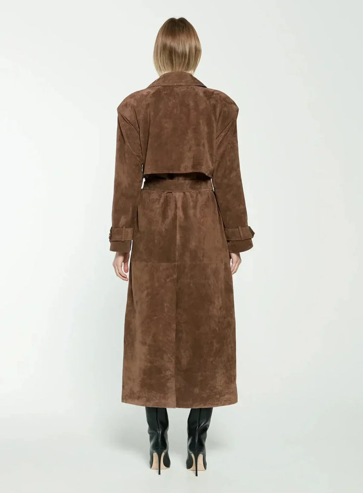 Victoria™ | Luxe Suede Trench Coat